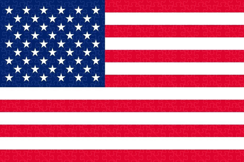 American flag poster puzzle, wooden puzzle for adults