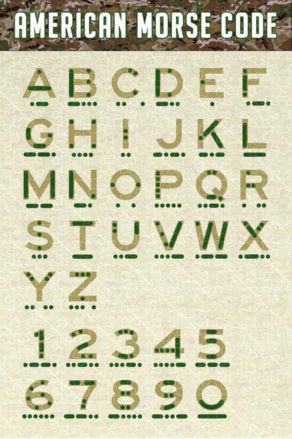 American Morse code alphabet and military alphabet picture puzzle, wooden puzzle for adults