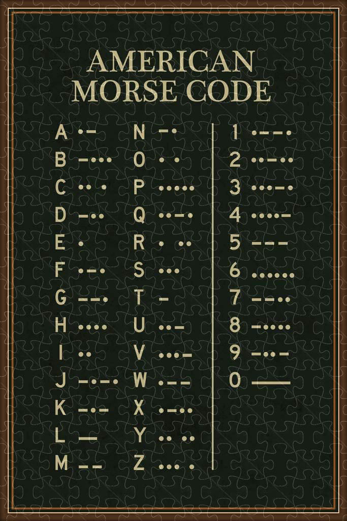 American Morse Code Poster Puzzle, 1000 piece for adult