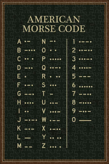 American Morse Code Poster Puzzle, 1000 piece for adult