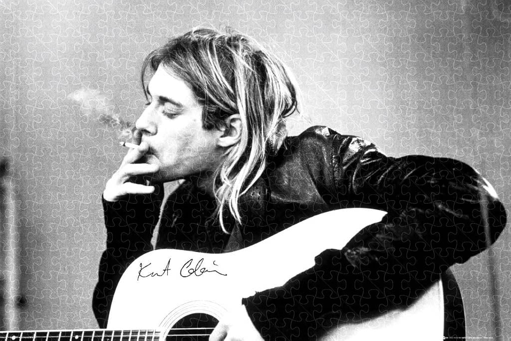Kurt Cobain smoking poster, American male singer jigsaw puzzle for adults