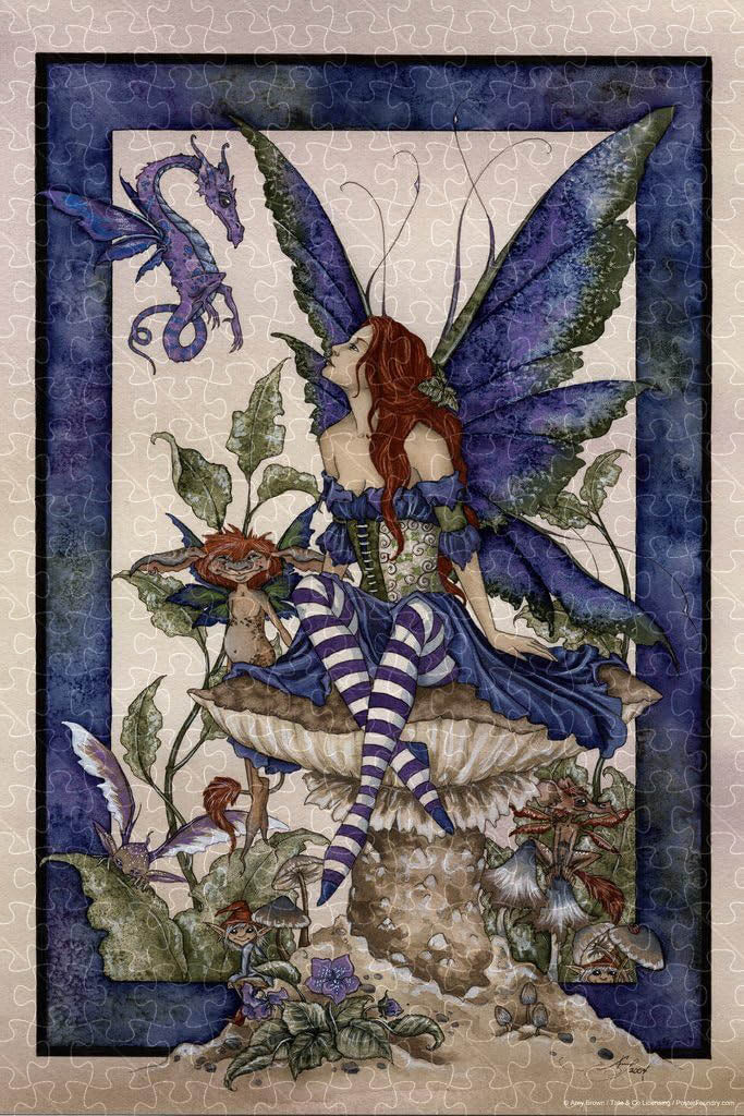 Amy Brown fairy poster, wooden puzzle for adults
