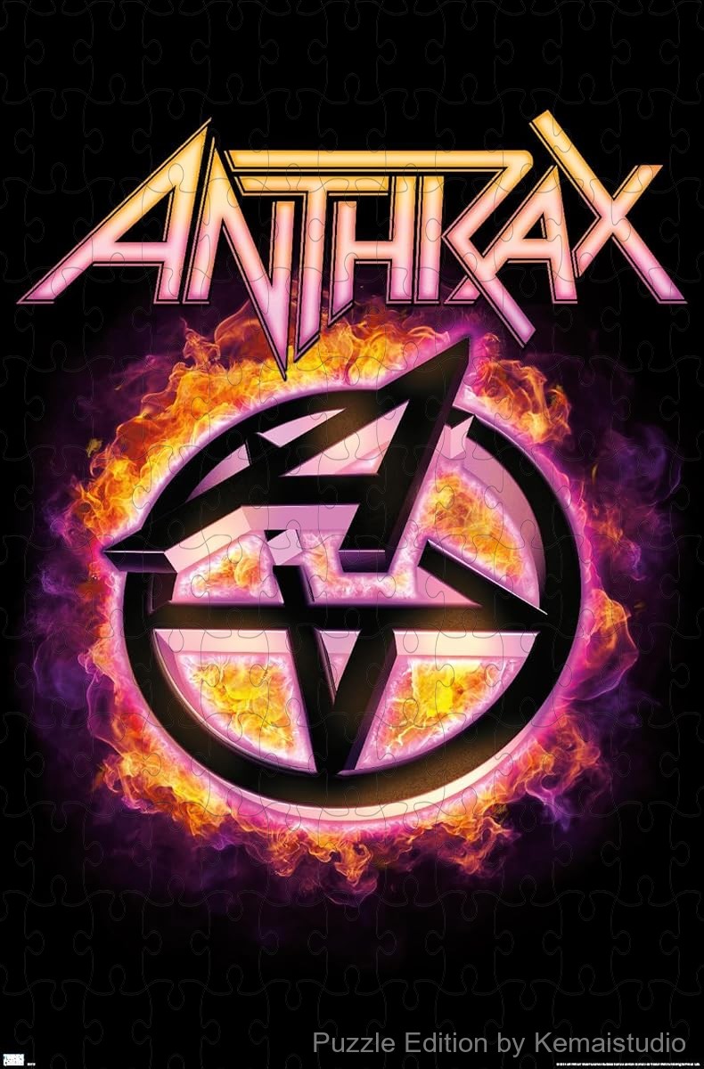 Fiery Anthrax flame artwork turned into an intense puzzle experience