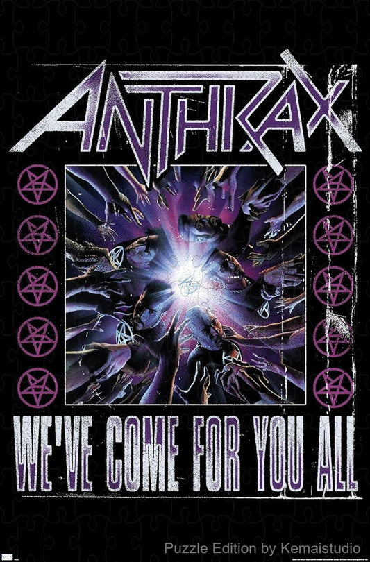 We've Come For You All album design from Anthrax as a puzzle
