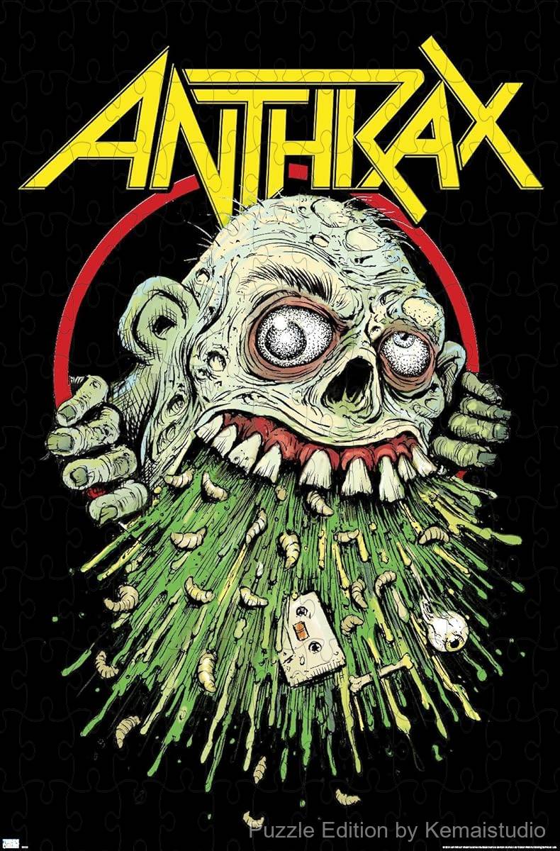 Gory and energetic Zombie Puke art from Anthrax in full puzzle detail