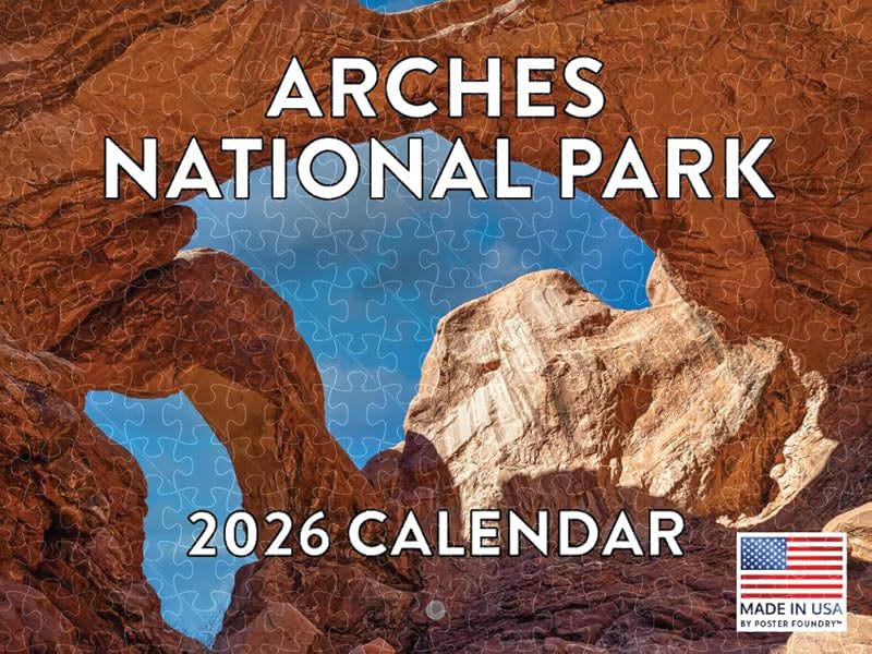 Acadia National Park 2026 calendar poster in a 1000-piece wooden puzzle  