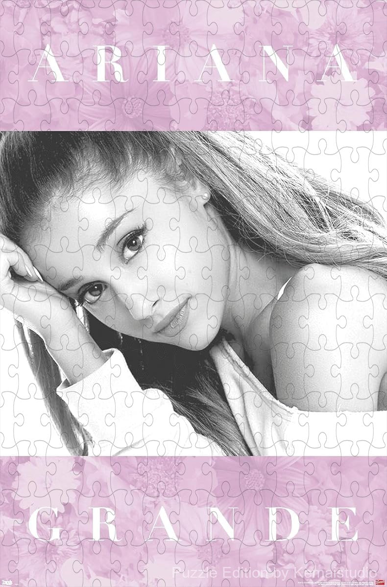 A delicate and artistic puzzle featuring Ariana Grande in a floral theme, perfect for decor and gifting