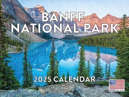 Badlands National Park 2026 calendar poster in a 1000-piece wooden puzzle  