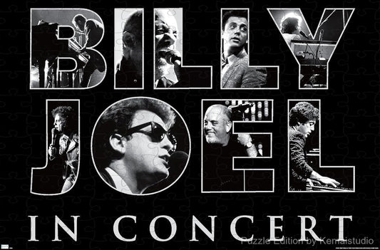 A powerful concert-themed puzzle of Billy Joel performing live, great for decor and music fans
