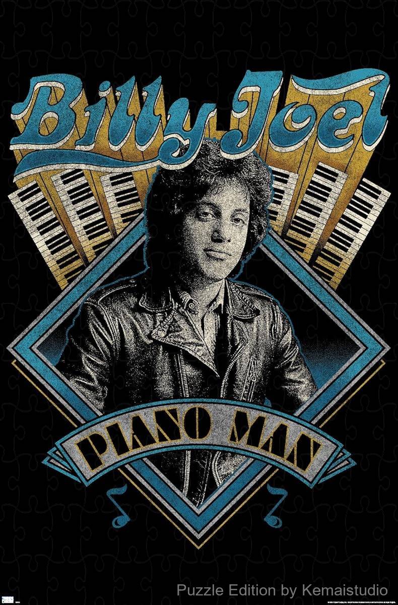 A tribute puzzle to Billy Joel's Piano Man era, ideal for fans of timeless ballads and keys