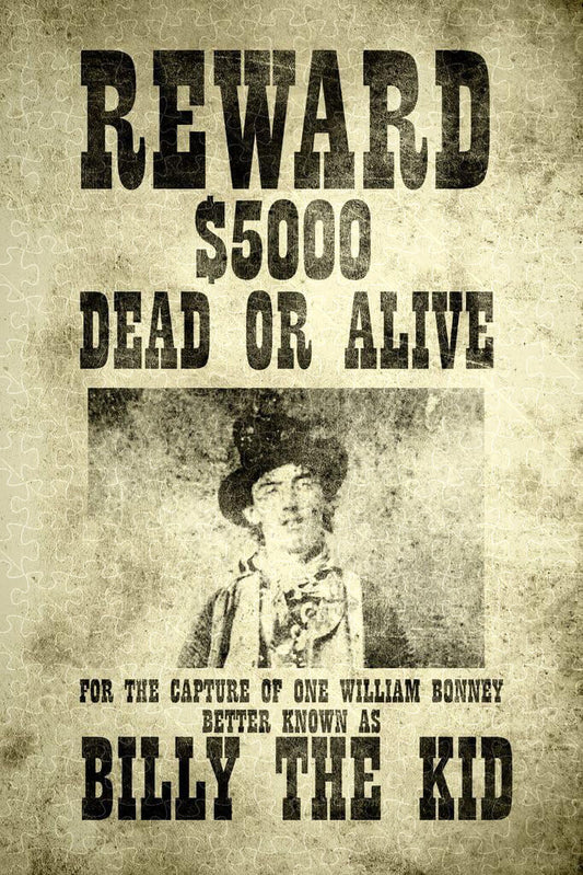 Billy the Kid Wanted Movie Poster Puzzles  