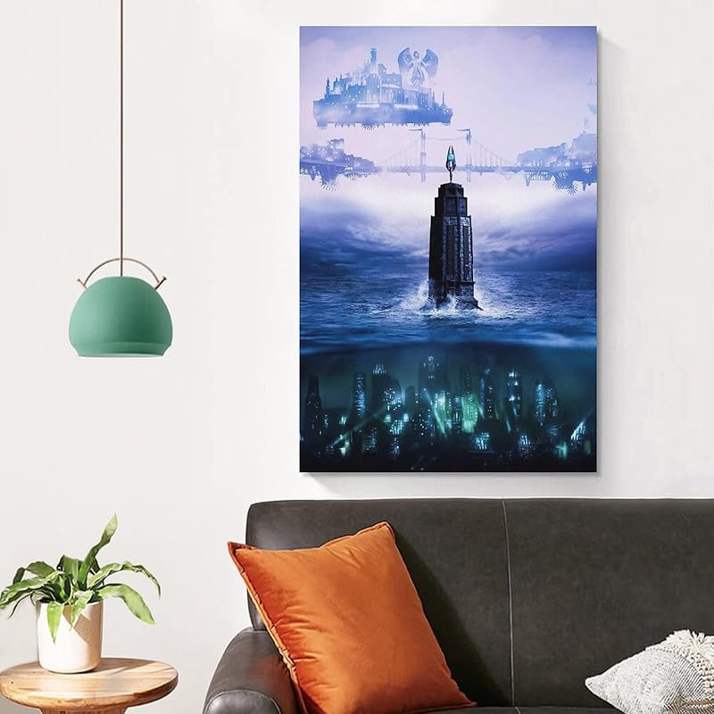 Puzzle made with Bioshock Posters can be hung on the wall as decorative paintings