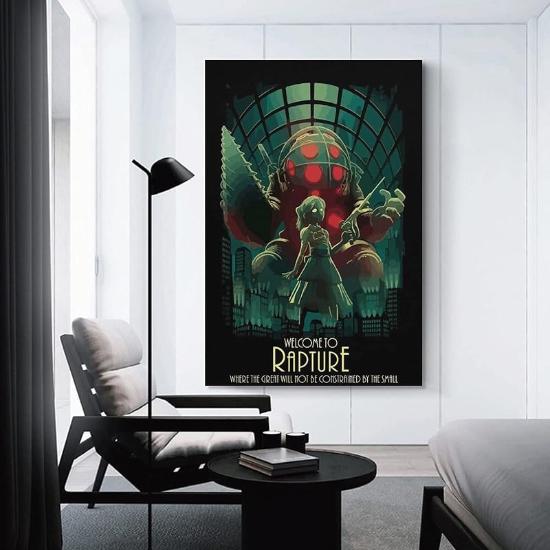 Puzzle made with Bioshock Posters can be hung on the wall as decorative paintings