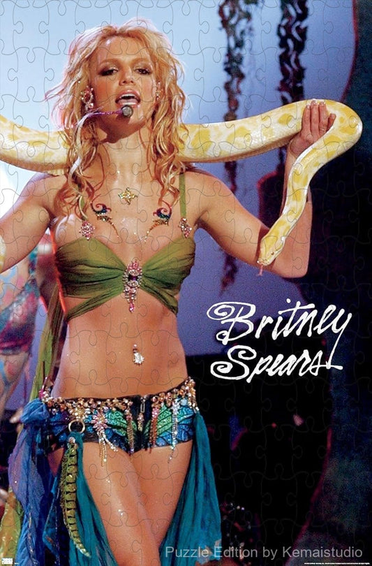 A memorable moment puzzle from Britney's legendary VMA performance, ideal for casual puzzling and display