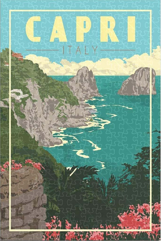 Capri Italy Vintage Travel Poster Puzzles  