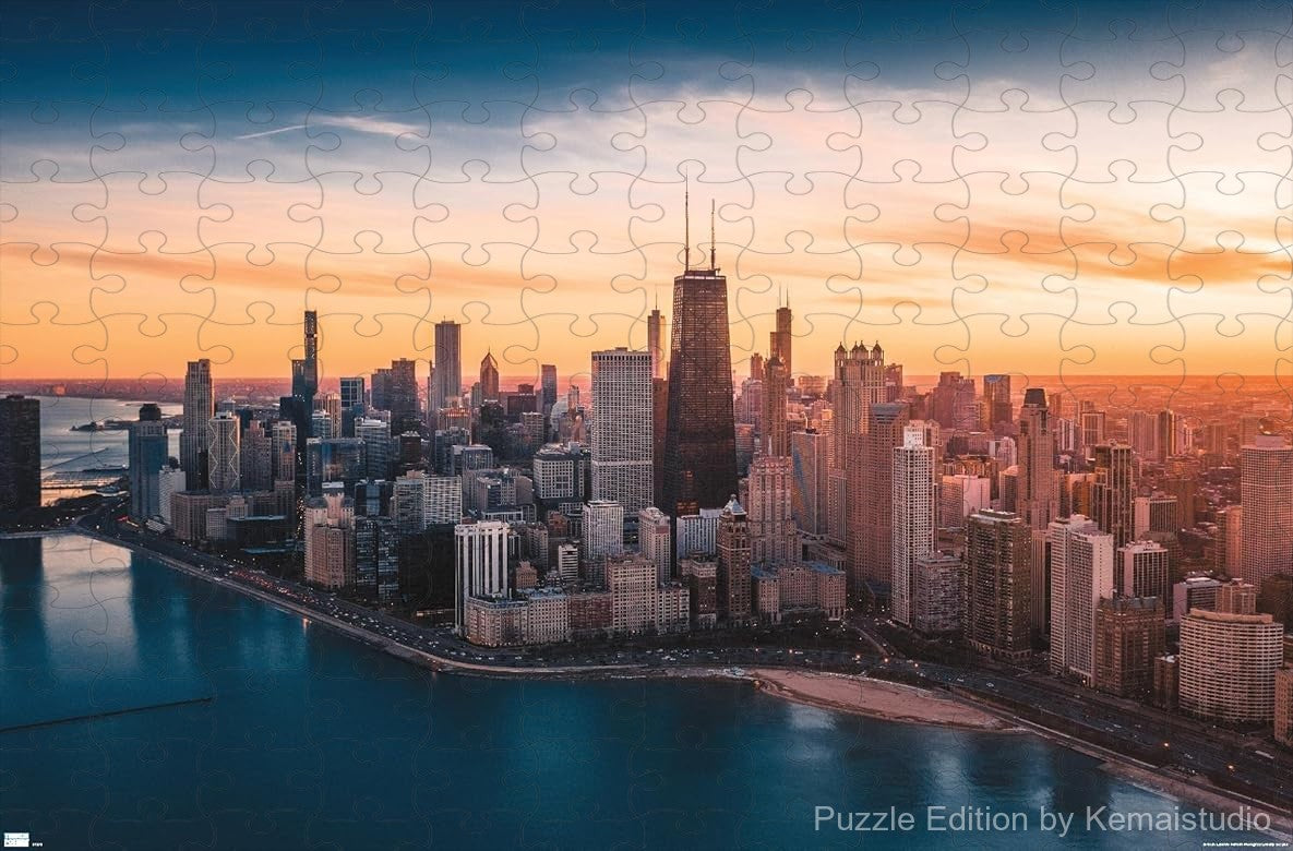 A stunning view of Chicago's skyline with its iconic architecture