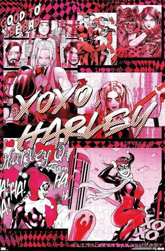DC Comics' Harley Quinn in her iconic Good To Be Bad pose, vibrant art