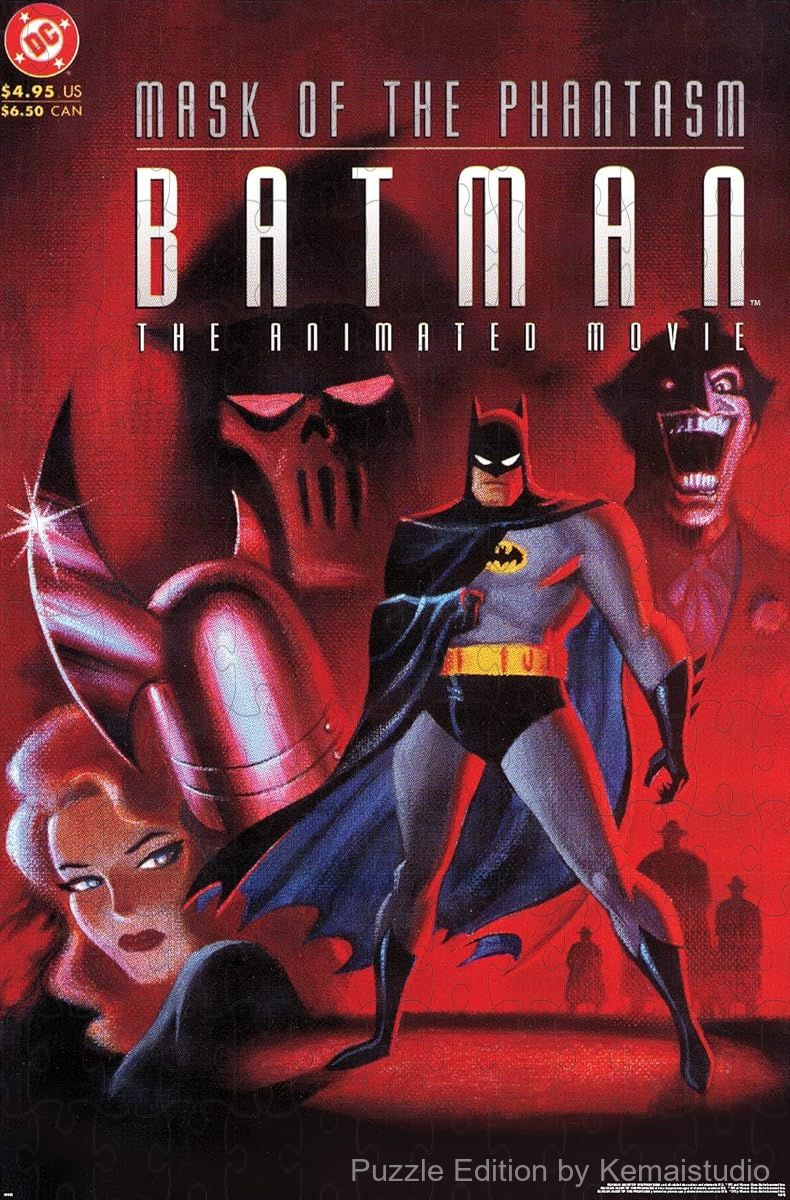 1000-piece wooden jigsaw puzzle featuring key art from Batman: Mask of the Phantasm.