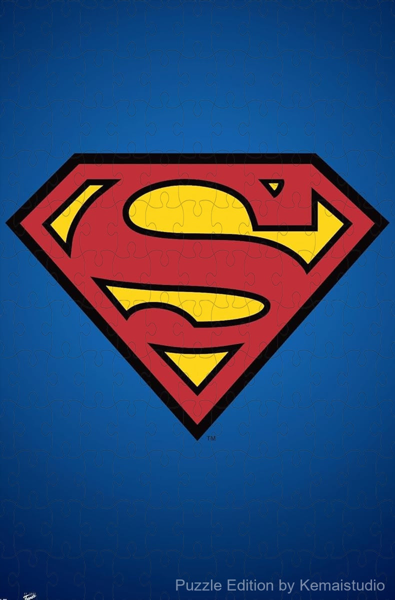 The bold Superman shield stands strong in this powerful puzzle design
