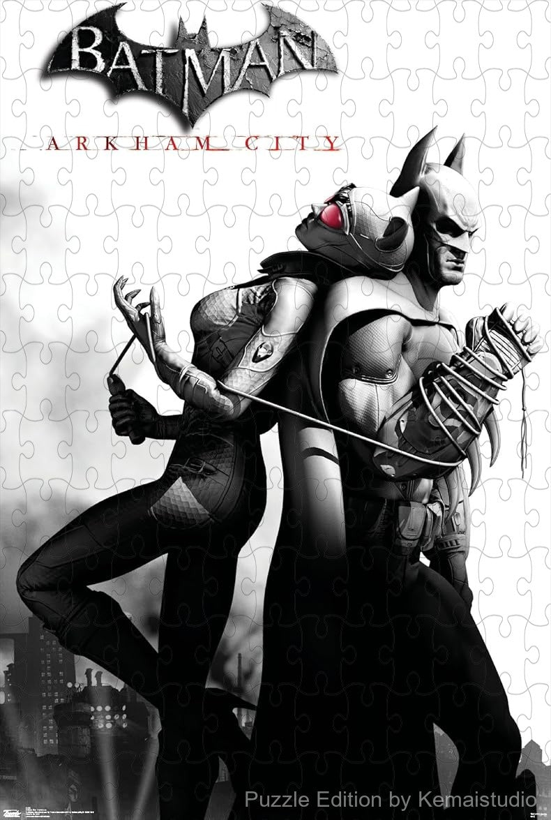 Catwoman crouches in Gotham from Arkham City, sleek and ready for action