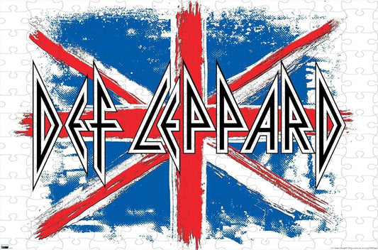 A bold puzzle with Def Leppard's Union Jack theme, perfect for fans of classic UK rock