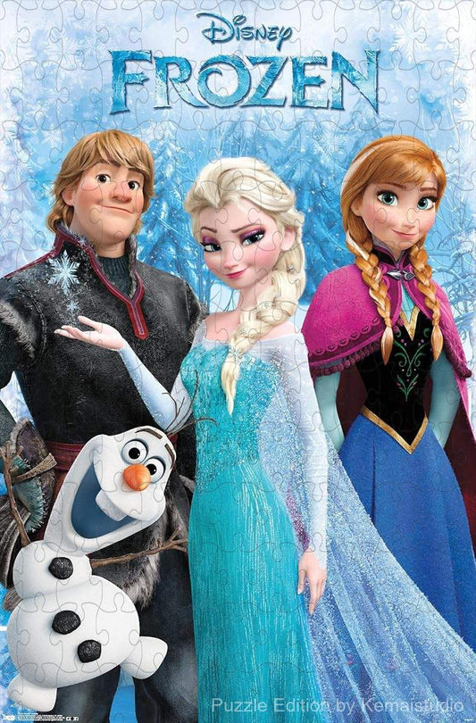 Anna, Elsa, Olaf and more in a magical group scene from Disney's Frozen world