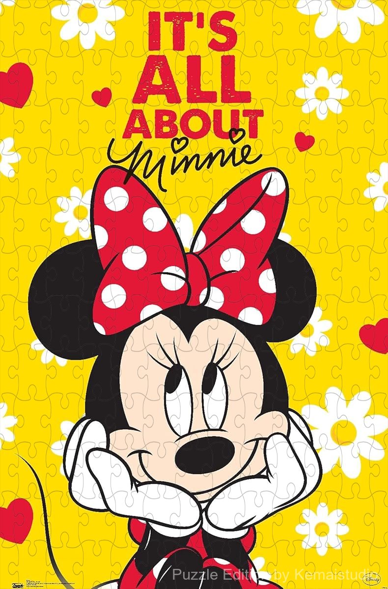 Disney's Minnie Mouse in her classic, cheerful pose