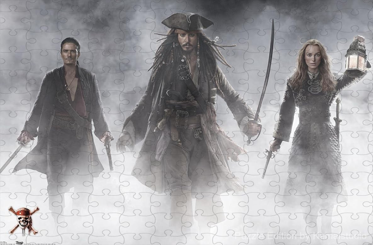 Jack Sparrow and crew in an epic pirate adventure from At World's End