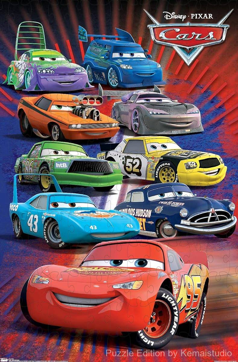 Lightning McQueen in action from the Supercharged edition of Cars