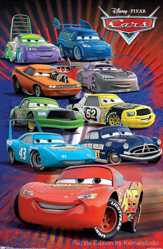 Lightning McQueen in action from the Supercharged edition of Cars