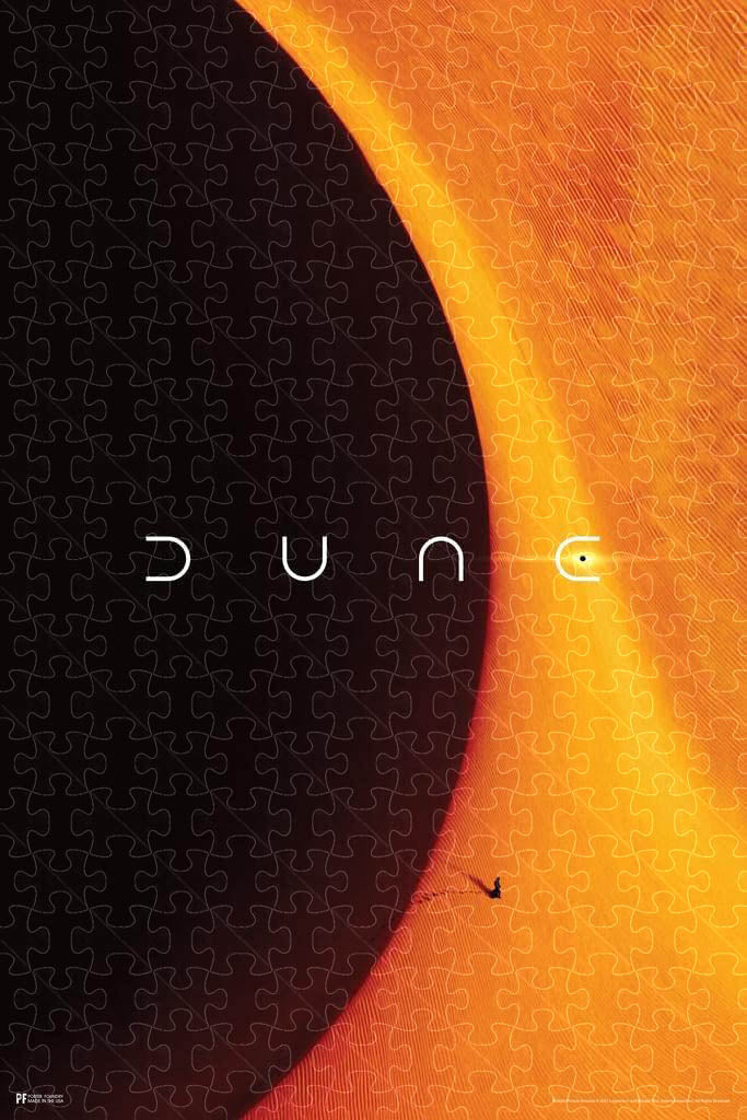 Dune movie one sheet logo Planet Arrakis poster puzzle, wooden puzzle for adults