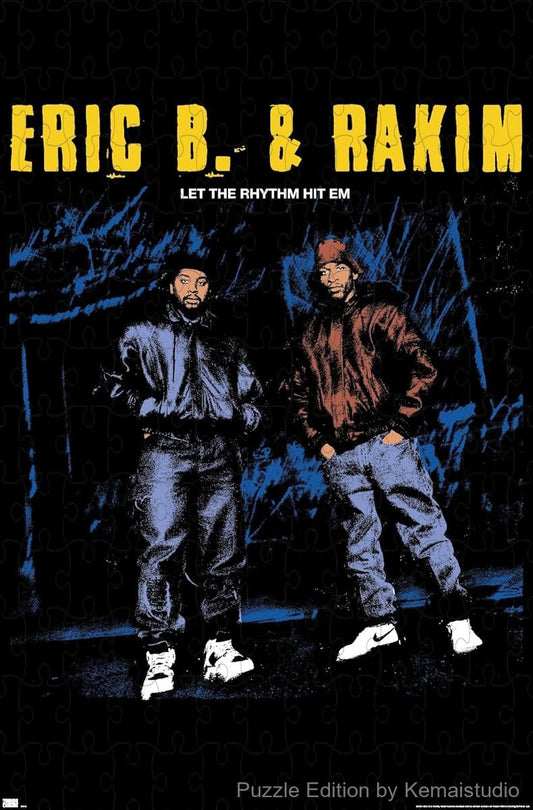 Updated colorized art of Let The Rhythm Hit Em from Eric B. & Rakim as puzzle