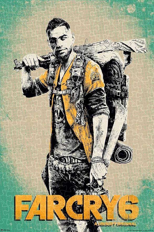 1000-piece puzzle with Far Cry 6 Dani male character game poster
