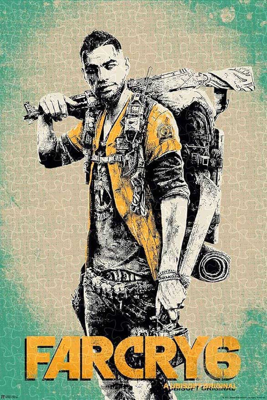 1000-piece puzzle with Far Cry 6 Dani male character game poster