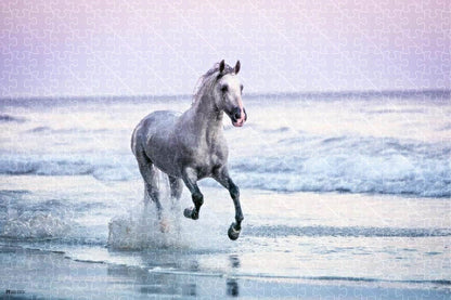 Foal mustang animal poster puzzle, wooden puzzles for adults, image 8