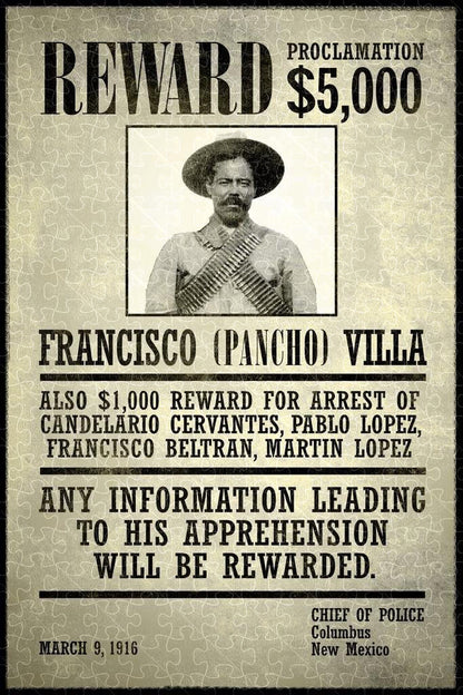 Francisco Pancho Villa Poster Puzzles  