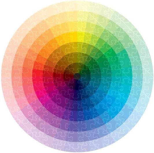 Full Spectrum Color Wheel Circle Chart poster puzzle, wooden puzzles for adults  