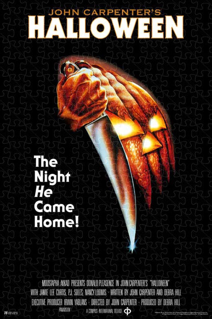 Halloween John Carpenter movie poster puzzle, wooden puzzles for adults  