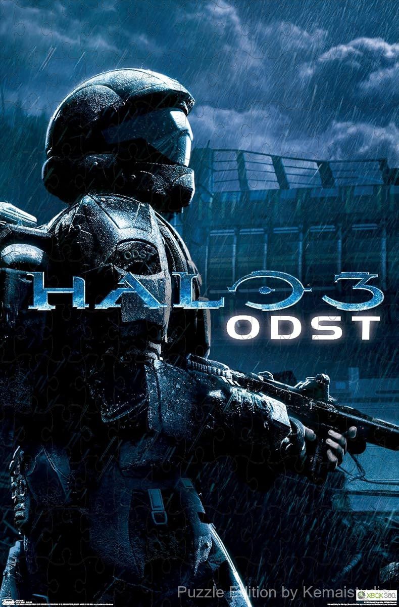 1000-piece wooden jigsaw puzzle featuring the key art from Halo: ODST.