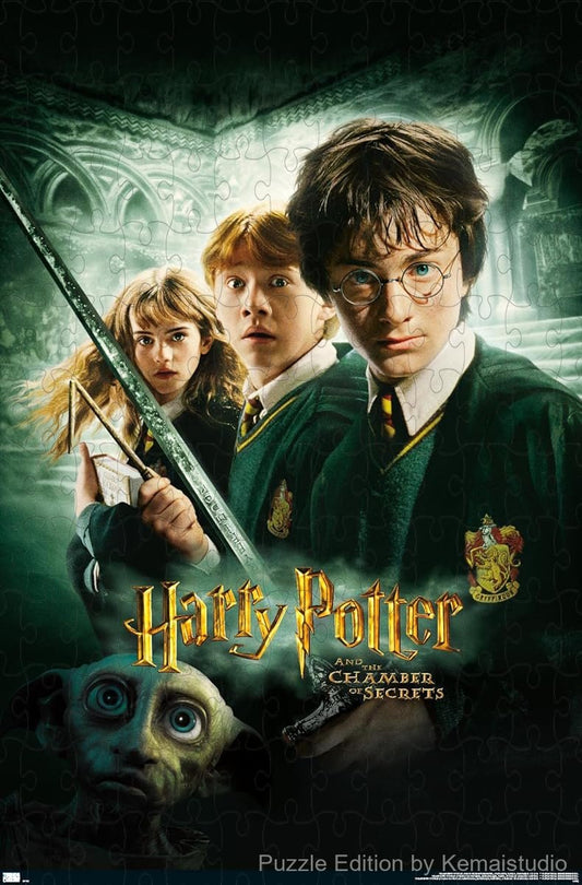 Harry and friends cast spells in an iconic moment from The Chamber of Secrets
