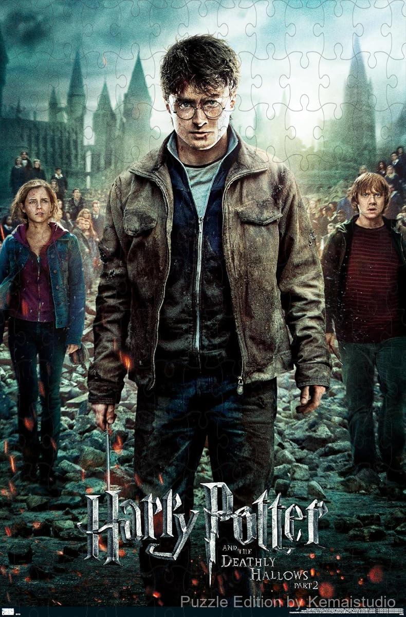 Harry Potter's epic battle scene from Deathly Hallows in a 1000-piece puzzle