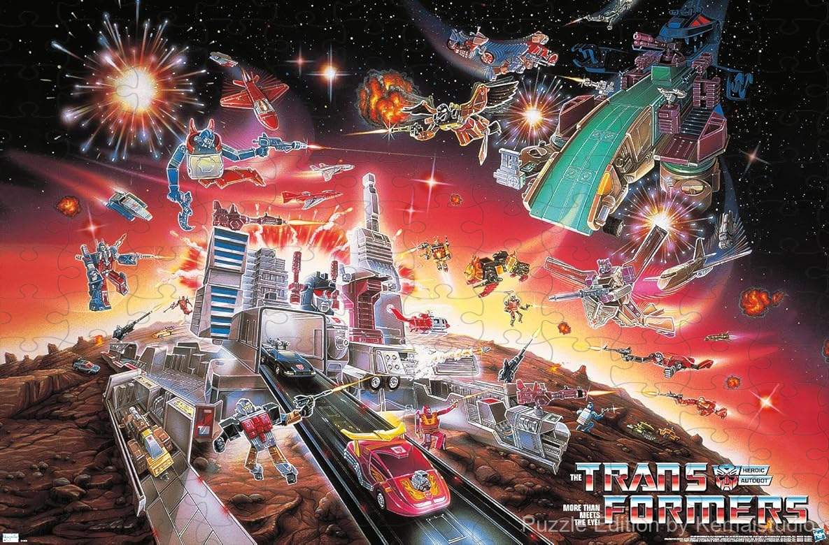 Transformers' 1986 movie key art in vibrant colors for collectors