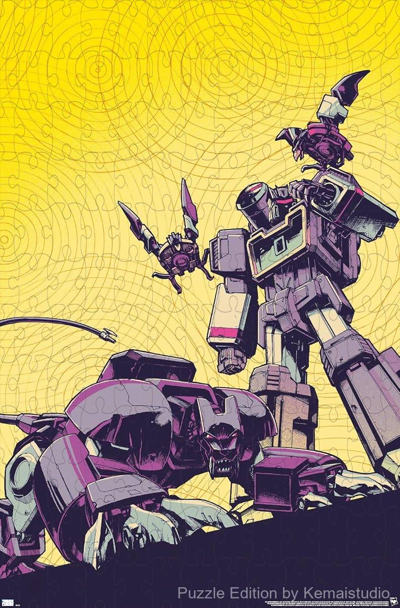 500-piece wooden jigsaw puzzle featuring Soundwave from Transformers.