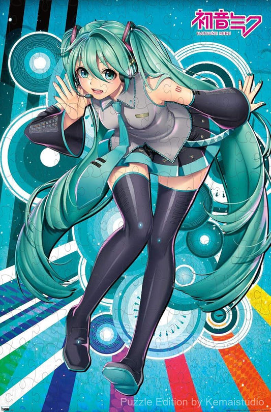 A soft and emotive puzzle capturing Hatsune Miku in a whisper pose, ideal for calm puzzling