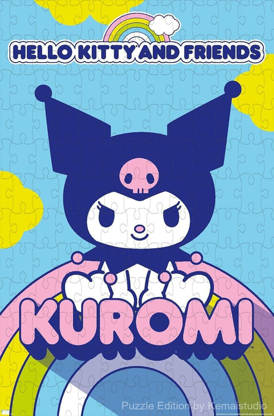 Kuromi in a vibrant rainbow-themed design, ideal for Hello Kitty fans