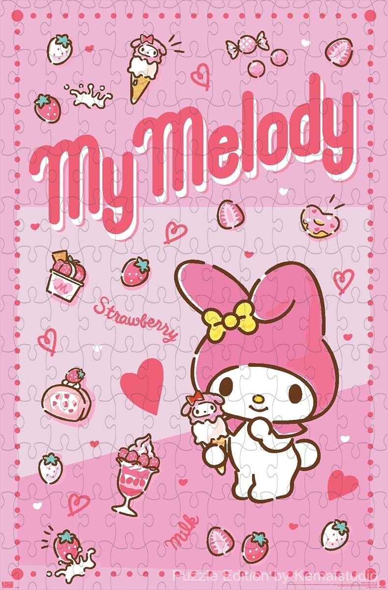 Cute My Melody design from Hello Kitty and Friends in a fun puzzle