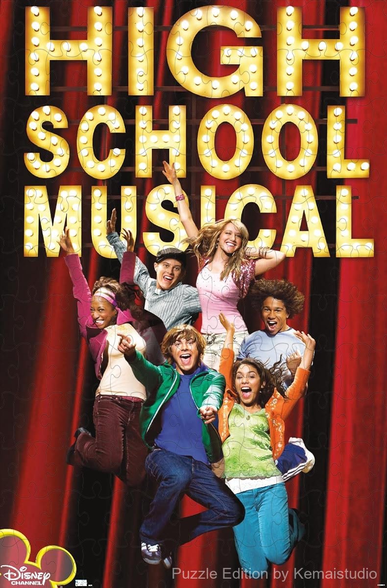 High School Musical's iconic logo in vibrant colors for teens and music lovers
