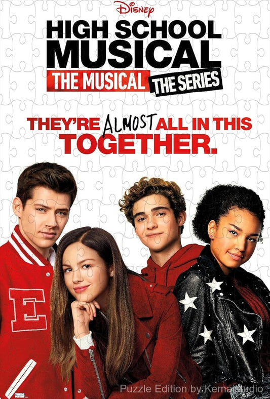 A fun and colorful puzzle inspired by High School Musical's key art, great for young fans and decor