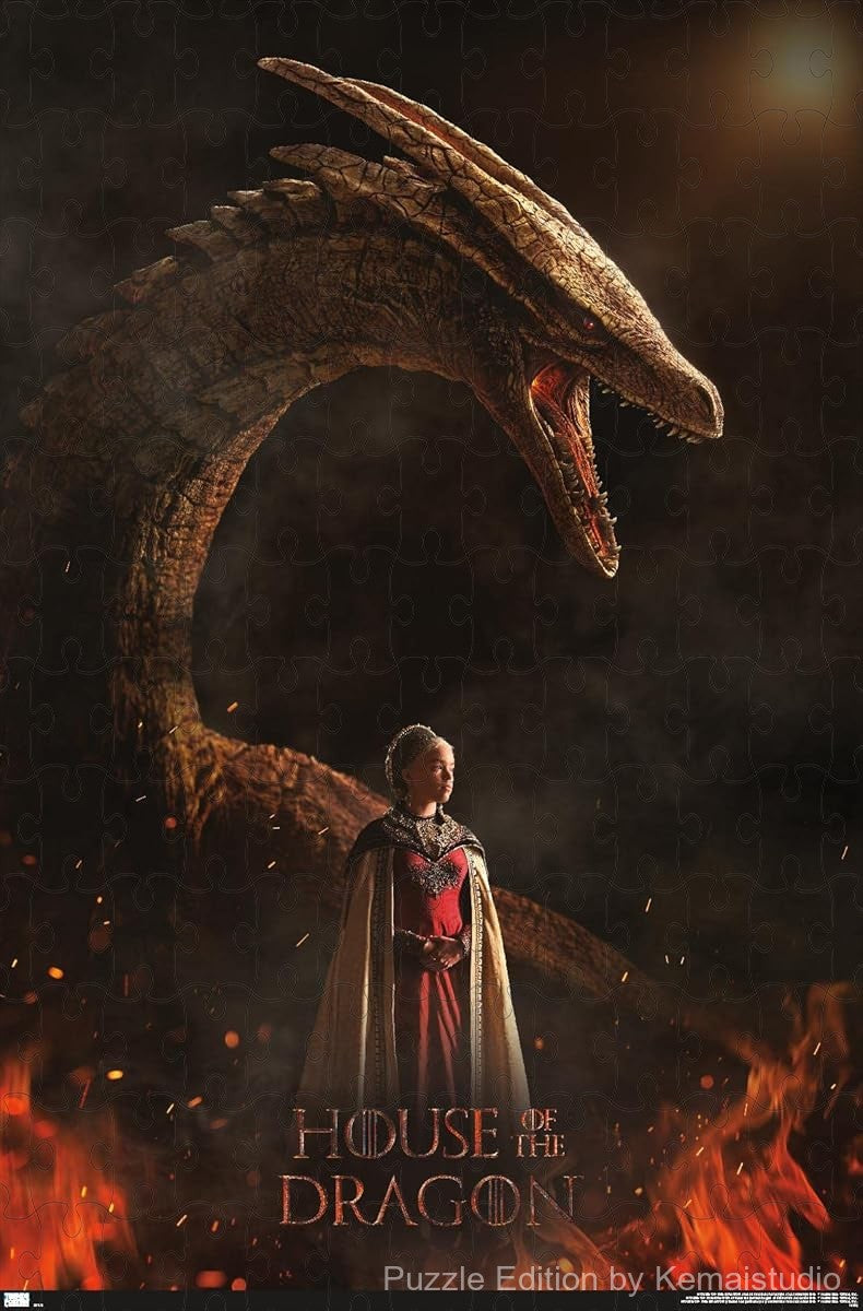 House of the Dragon's Rhaenyra with her dragon in a stunning 1000-piece puzzle
