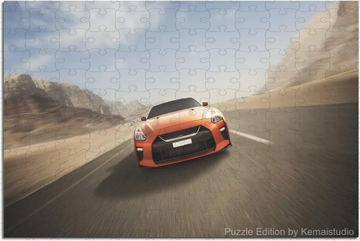 Detailed Nissan R35 car poster style puzzle